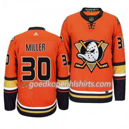 Anaheim Ducks Ryan Miller 30 Adidas 2019-2020 Oranje Authentic Shirt - Mannen